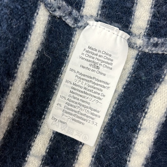 Madewell Cozy Walker Striped Merino Wool Alpaca Blend Cardigan Sweater Size L - Picture 8 of 8